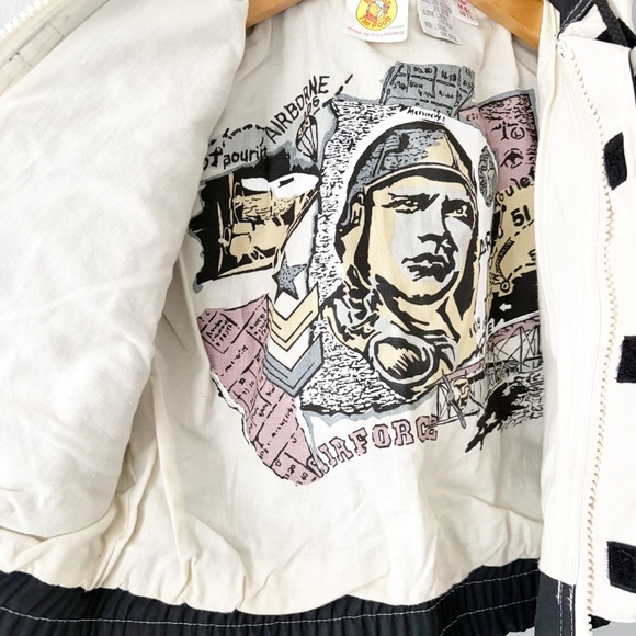 Vintage RARE Winnie the Pooh Air Force Varsity Bomber Jacket Size 4T - Picture 6 of 10